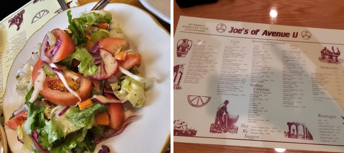 Joe's of Avenue U Menu