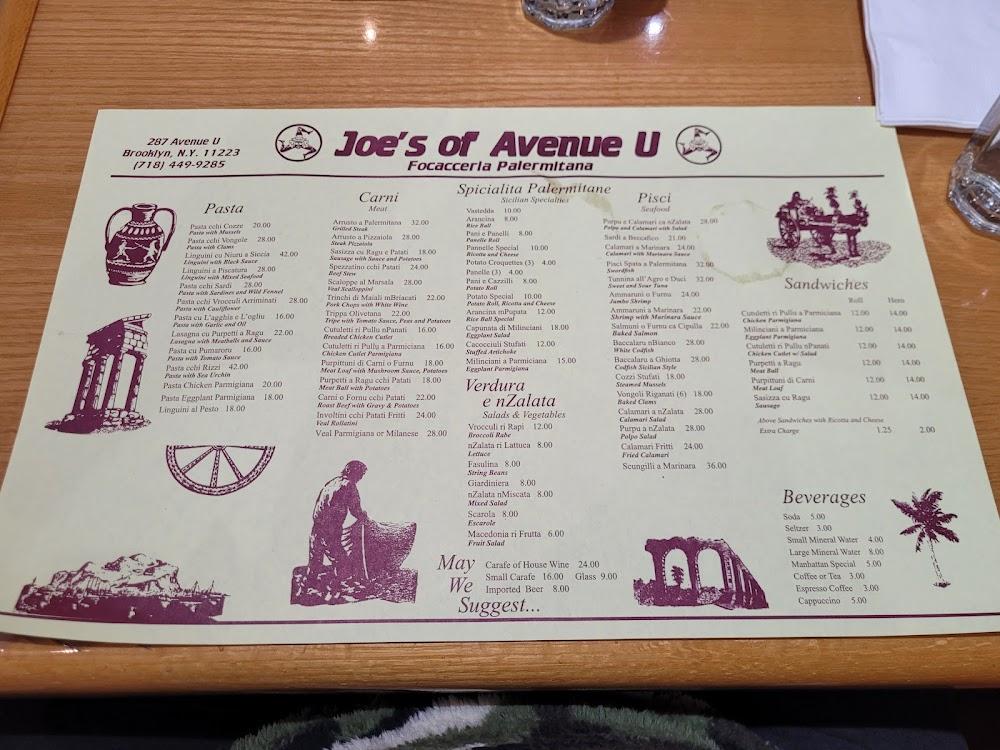 Joe's of Avenue U Menu image 2