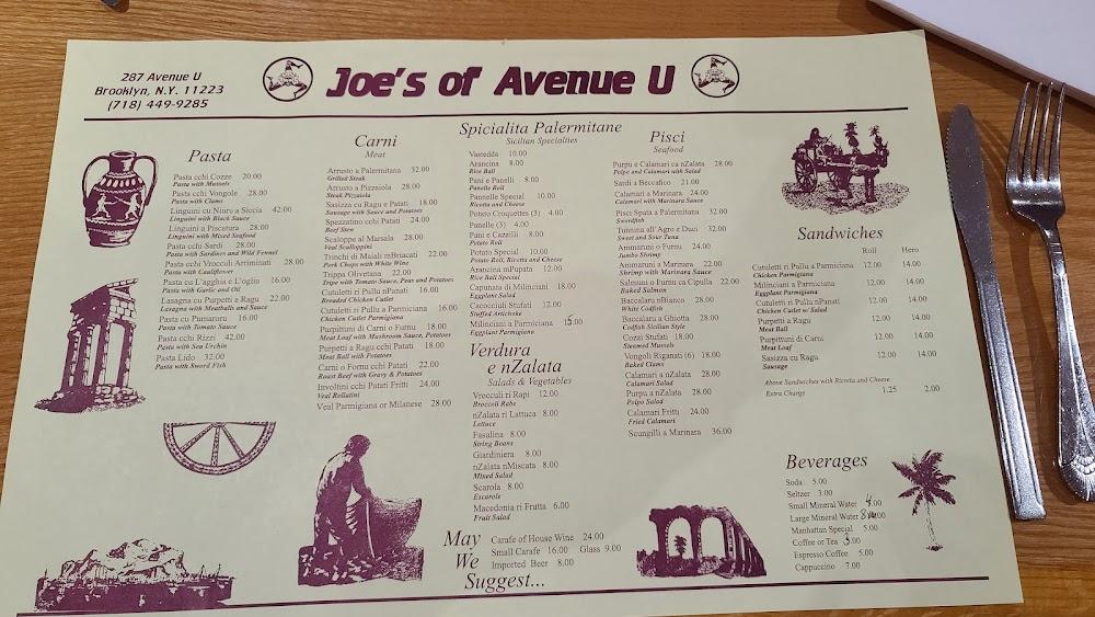 Joe's of Avenue U Menu image 3
