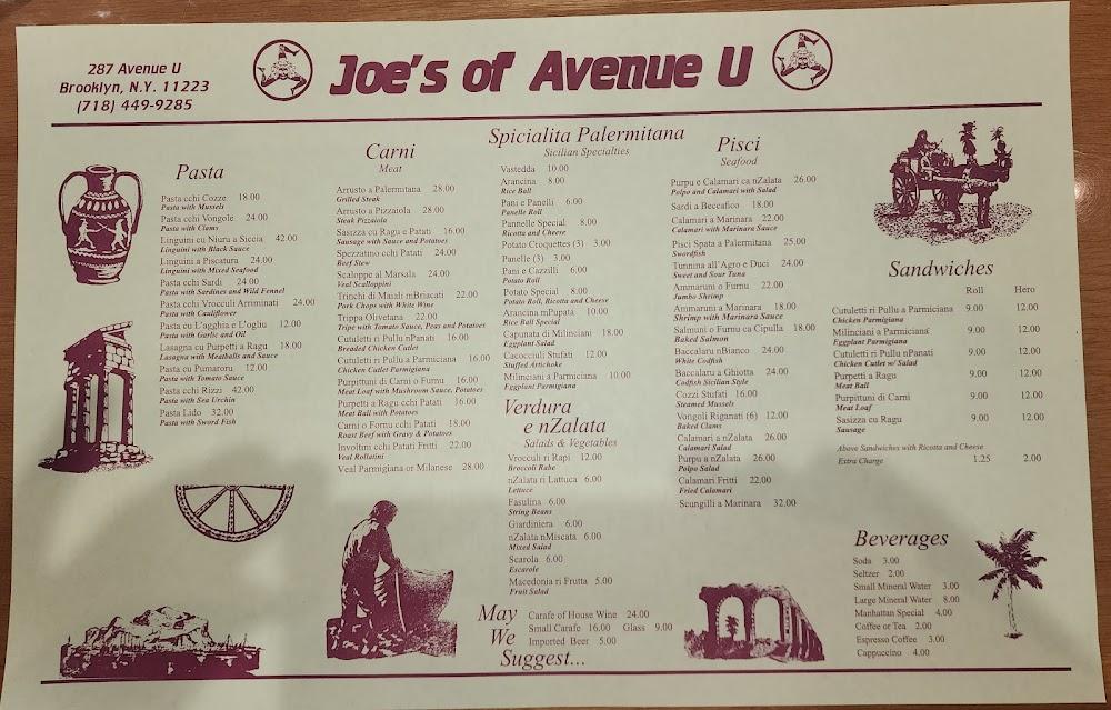 Joe's of Avenue U Menu image 4